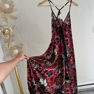 Print flowy midi dress